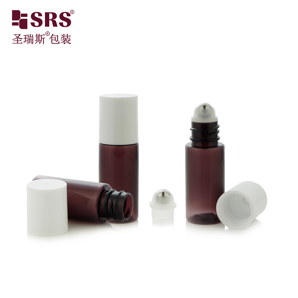 15ml New Arrival Neck 18 Custom Semi-transparent Solid Injection Color PET Roll On Bottle For Skincare