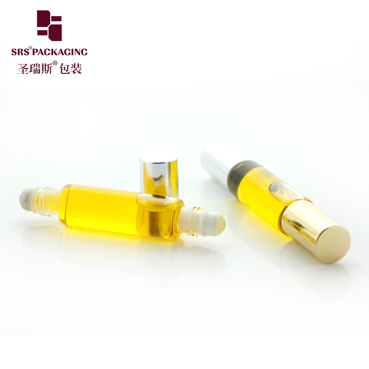 No Leakage 10ml 12ml Double Ended Roll On Glass Bottle For Perfume Essential Oil Anti-itching