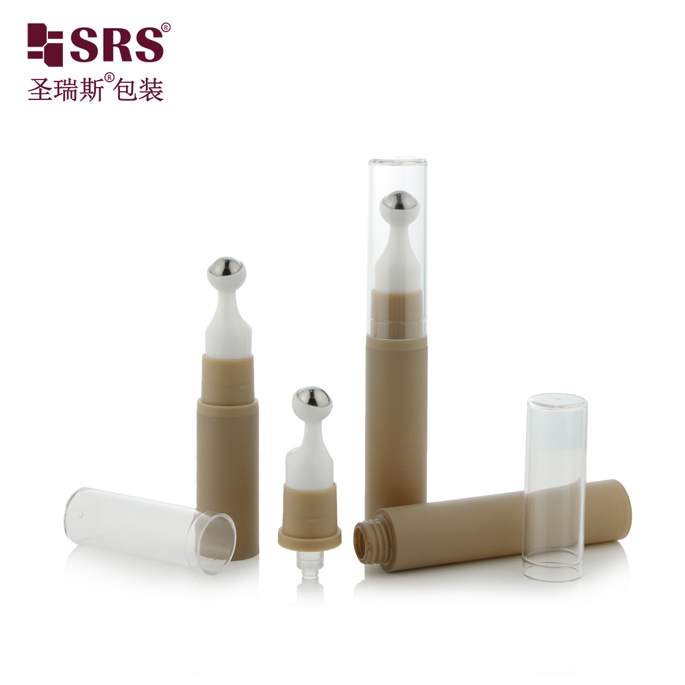 Factory OEM 5ml 10ml 12ml 15ml Empty Press Airless Pump Bottle Face Eye Serum Roll On Bottle