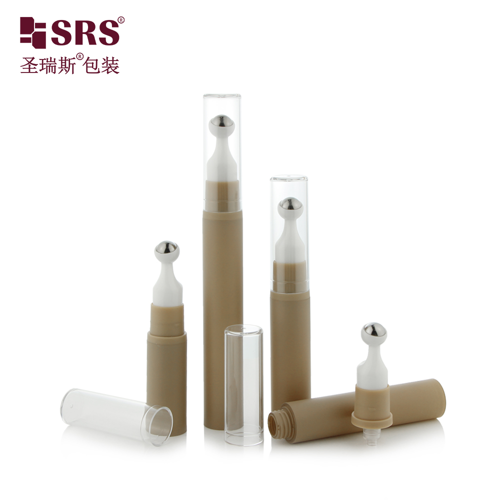 Factory OEM 5ml 10ml 12ml 15ml Empty Press Airless Pump Bottle Face Eye Serum Roll On Bottle