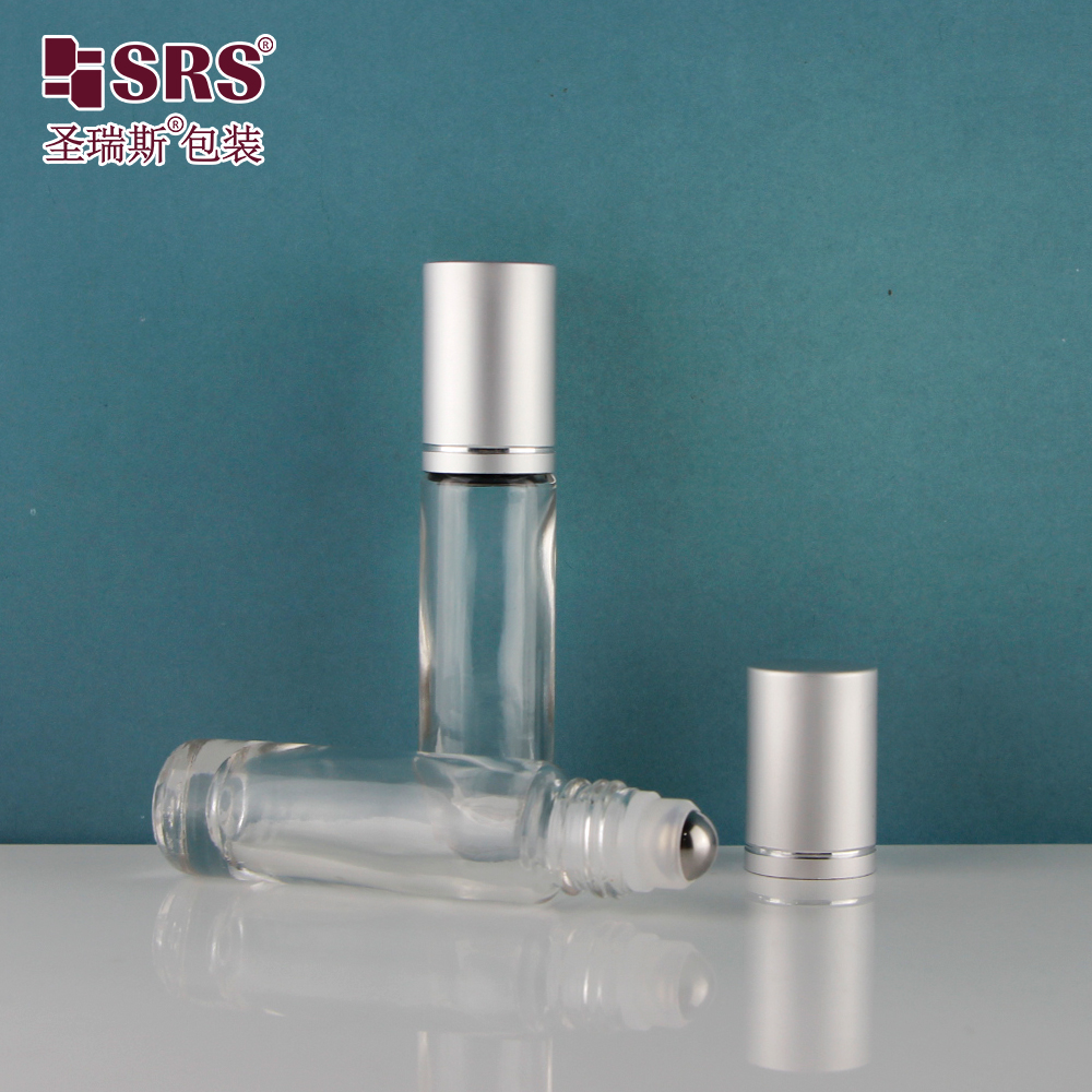 8ML Durable Molded Glass Roller Bottle Custom Color For Nail Care Oil Perfume Serum Oil