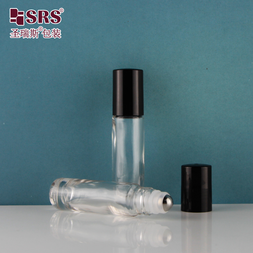 8ML Durable Molded Glass Roller Bottle Custom Color For Nail Care Oil Perfume Serum Oil