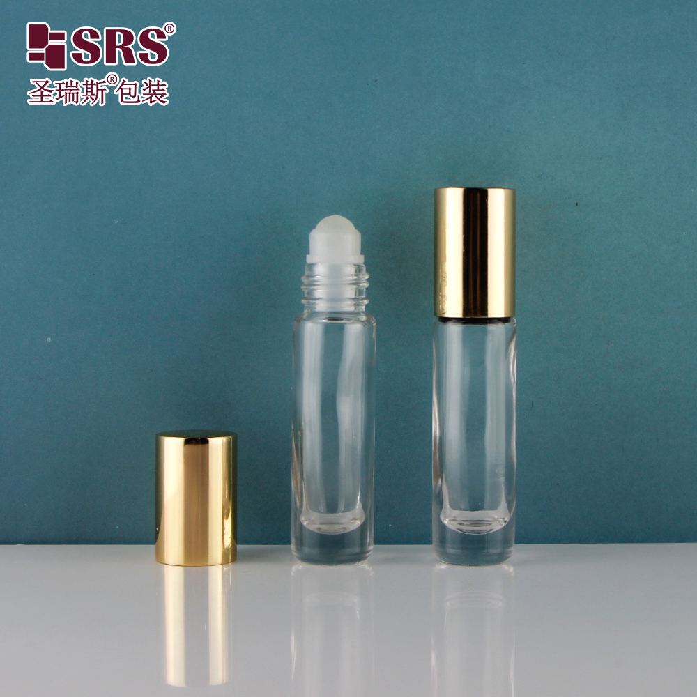 8ML Durable Molded Glass Roller Bottle Custom Color For Nail Care Oil Perfume Serum Oil