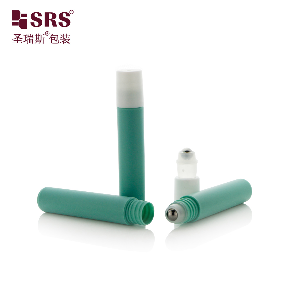 Fast Ready to Ship 7ml Empty Plastic Roll On Eye Serum Bottle Blue Green White