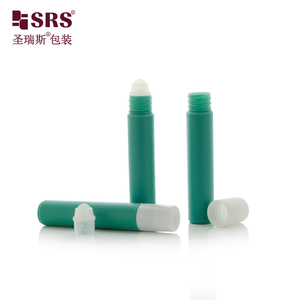 Fast Ready to Ship 7ml Empty Plastic Roll On Eye Serum Bottle Blue Green White