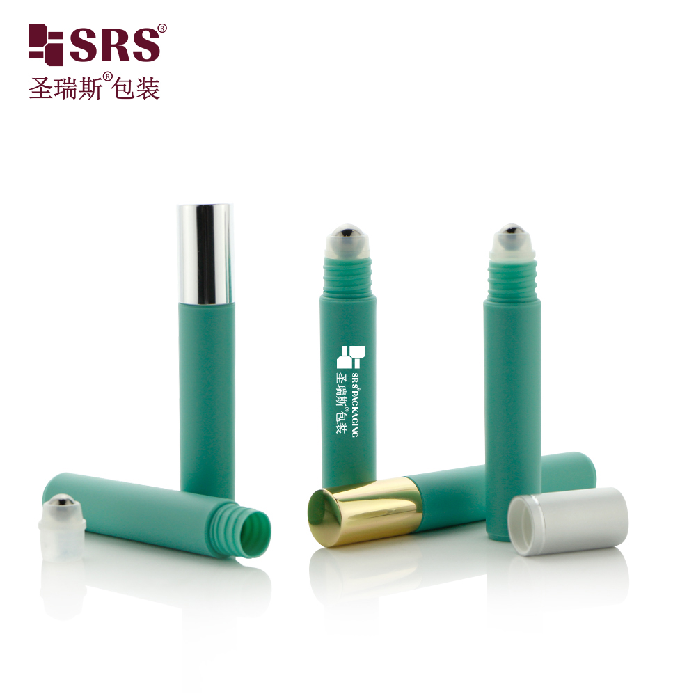 Hot Sale 7ml Green Roll On Bottle Empty PP Plastic Bottles with Roller Ball for Cosmetics