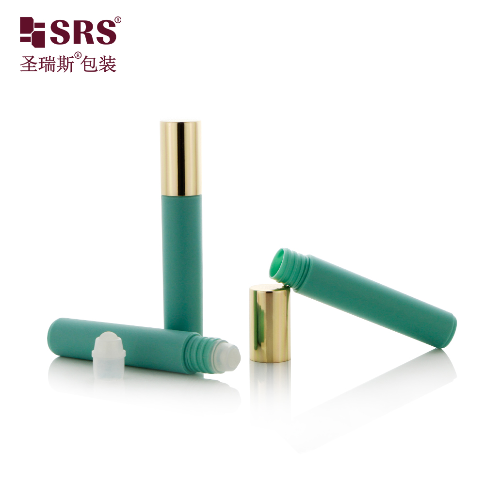 Hot Sale 7ml Green Roll On Bottle Empty PP Plastic Bottles with Roller Ball for Cosmetics