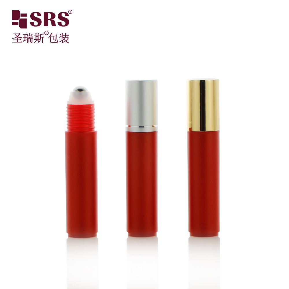 Empty Round Shape Custom Injection Solid Color Glossy Matte Finished Roll On Small Bottle 10ml