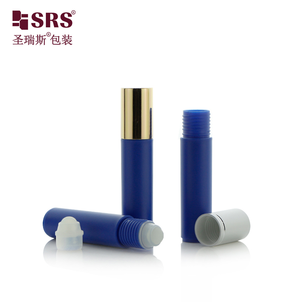 Empty Round Shape Custom Injection Solid Color Glossy Matte Finished Roll On Small Bottle 10ml