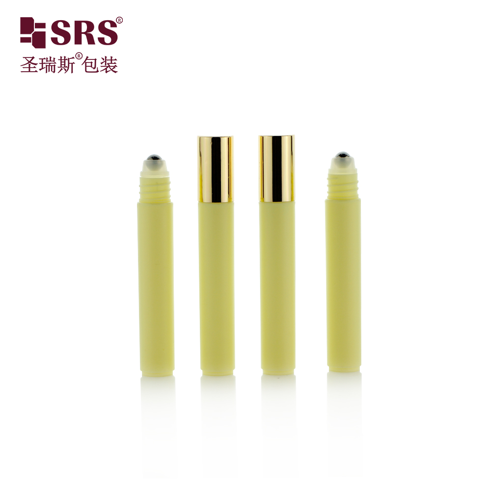 Empty Cosmetic Packaging Injection Color Eye Serum 8ml Plastic Roll On Bottle