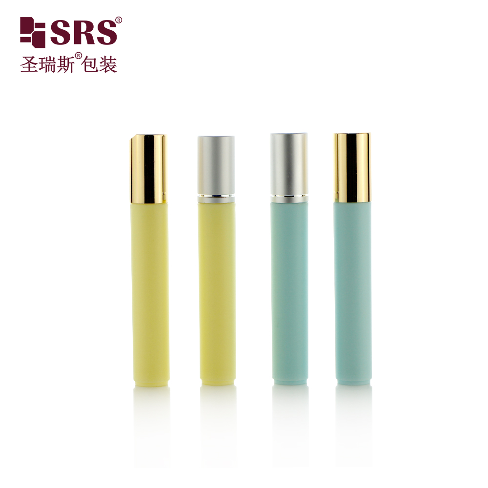 Empty Cosmetic Packaging Injection Color Eye Serum 8ml Plastic Roll On Bottle