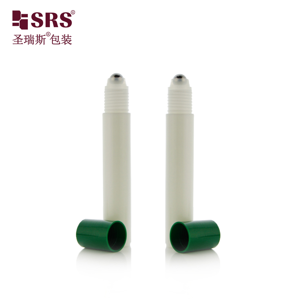 Transparent Frosted 15ml Eye Serum Roll On Bottle PP PCR Eco-friendly Refreshing Anti-itch Roller Bottle With Steel Ball