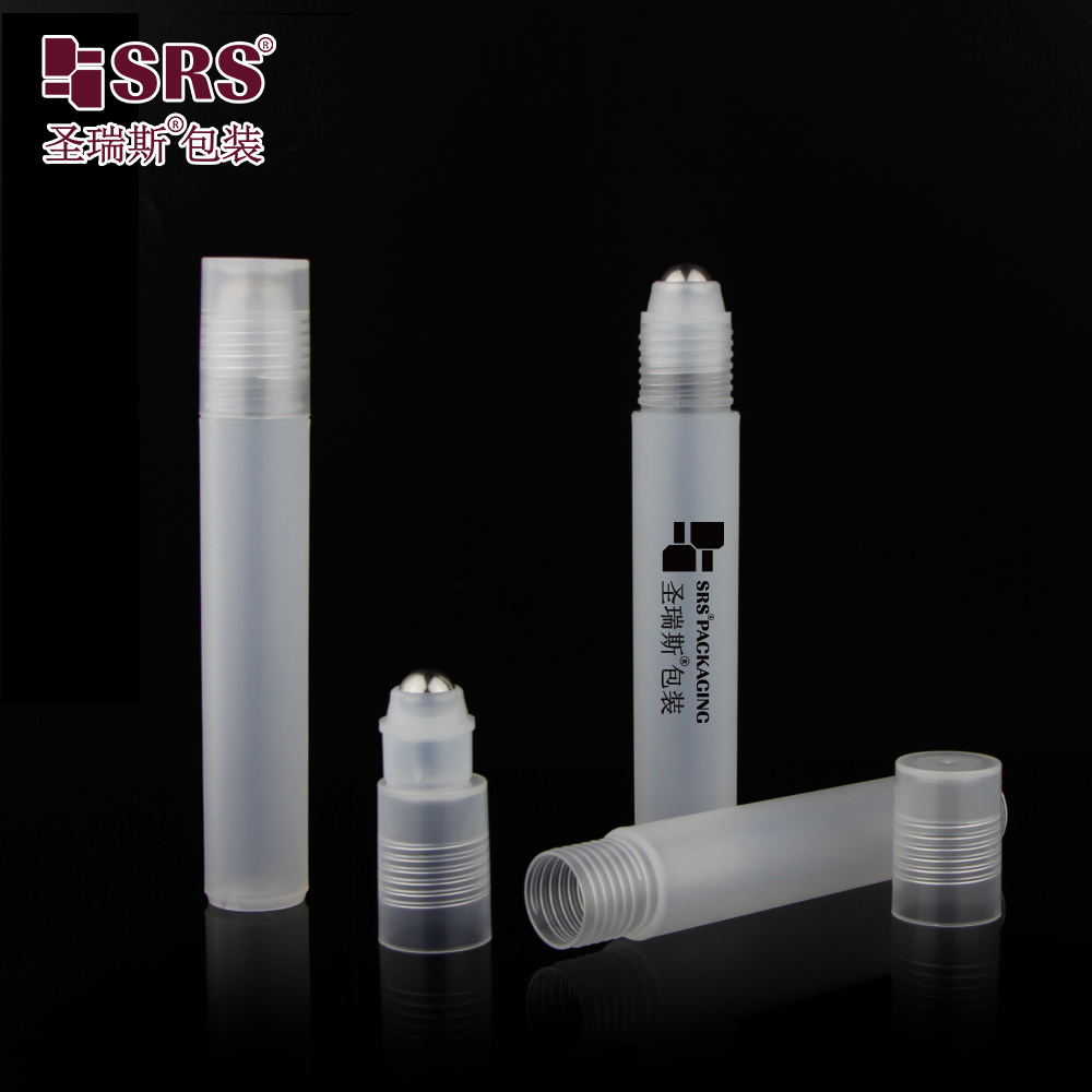 Transparent Frosted 15ml Eye Serum Roll On Bottle PP PCR Eco-friendly Refreshing Anti-itch Roller Bottle With Steel Ball