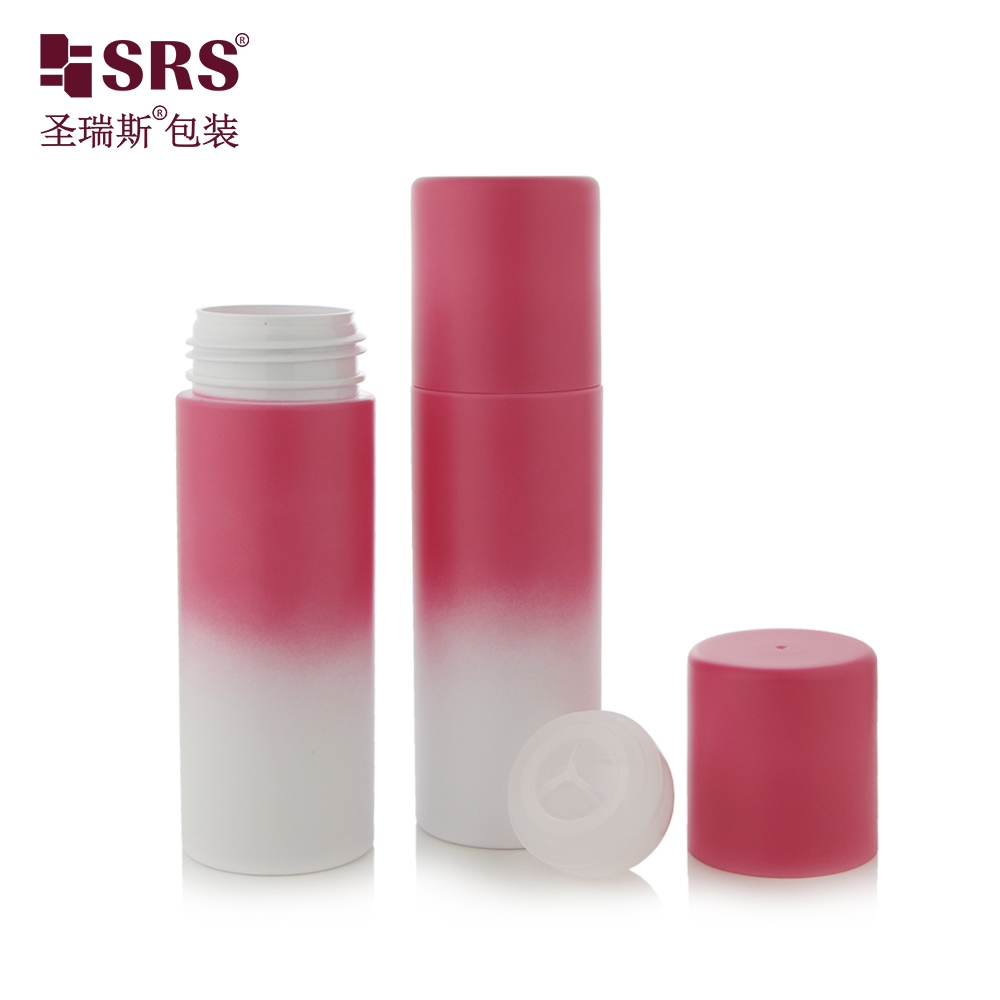 PET43-170ML Screen Printing Empty White Plastic PET PCR Recycled Bottle With Plastic Roller Ball