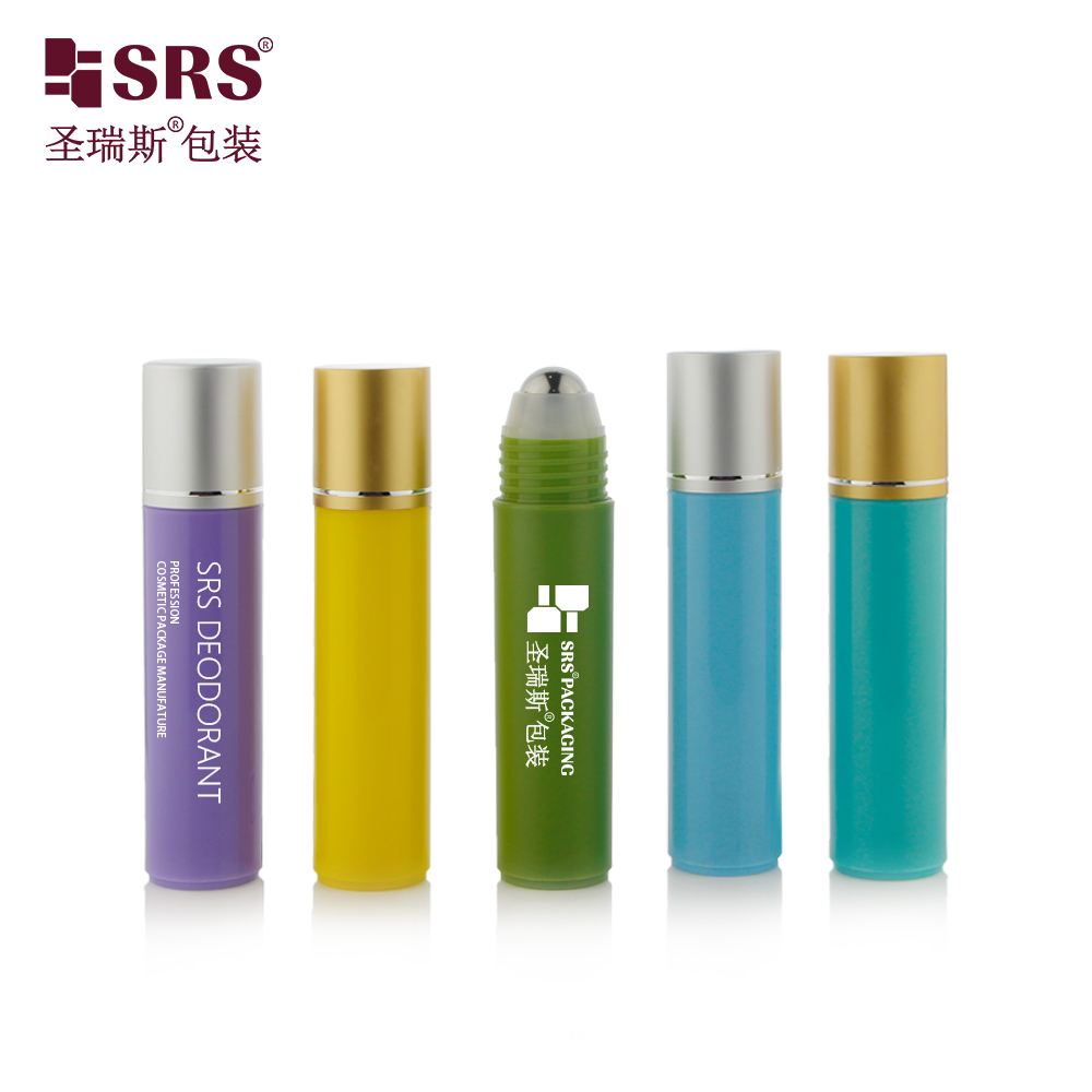 Multicolor 30ml PP PCR Aluminum Cap Roll On Bottle For Skincare Serum Anti-itch Liquid