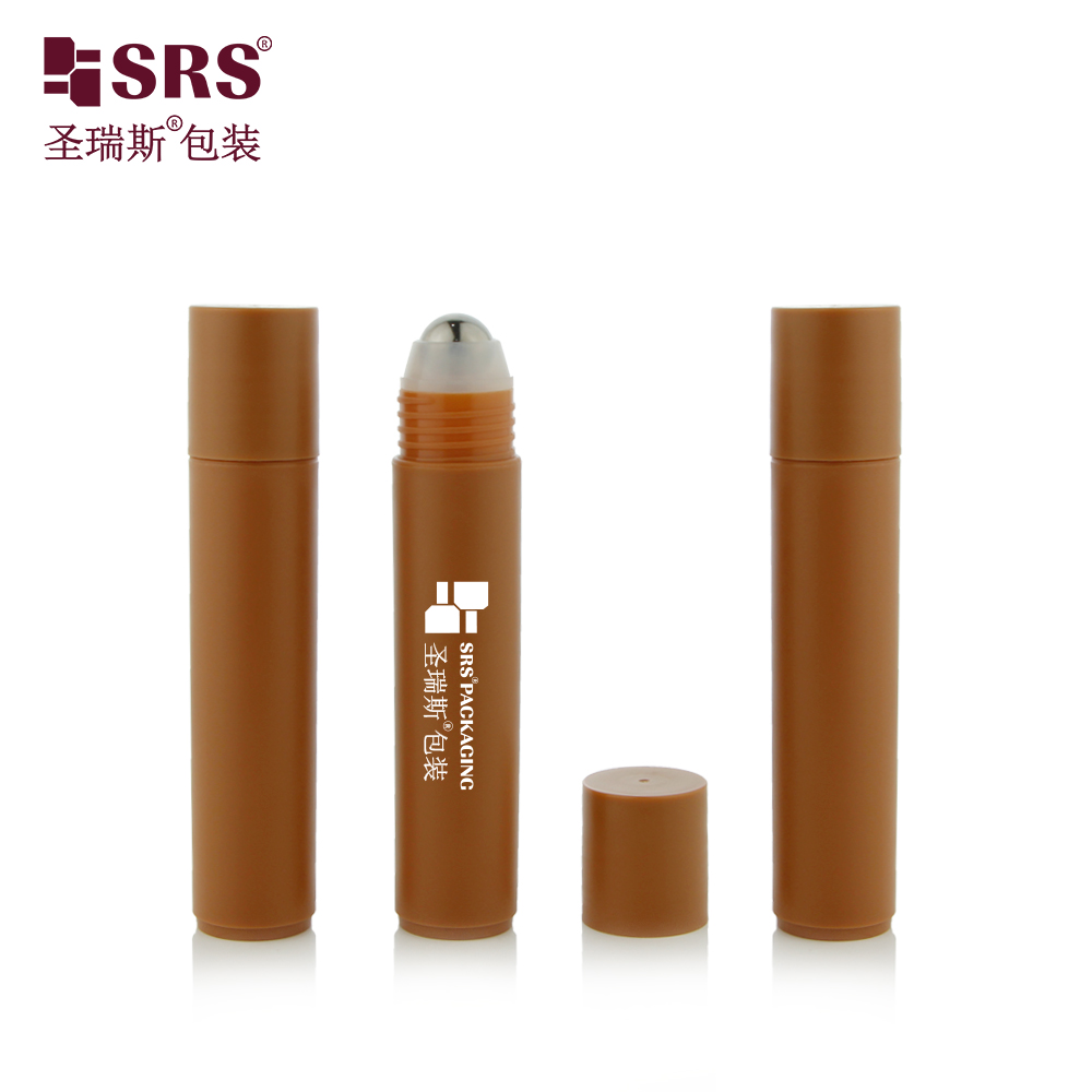 Food Grade Material Empty Plastic Roll On Steel Ball 35ml Injection Custom Color Roller Face Massage Bottle