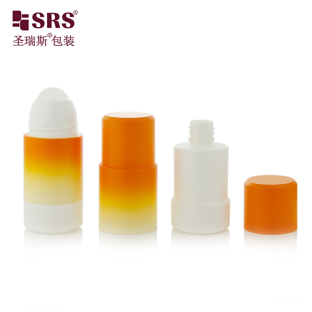 New Design PP PCR Replacement 50ml 75ml Plastic Deodorant Bottle Roll On Container With Stainless Ball