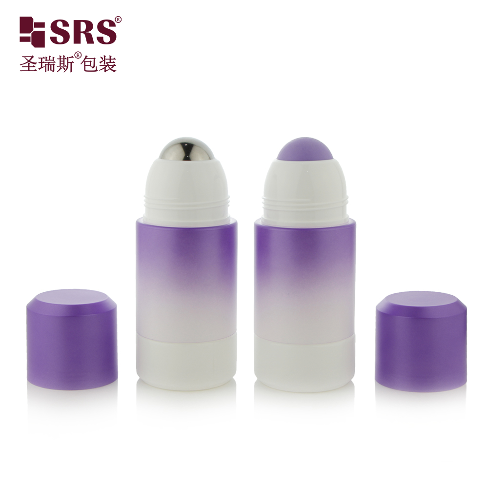 New Design PP PCR Replacement 50ml 75ml Plastic Deodorant Bottle Roll On Container With Stainless Ball