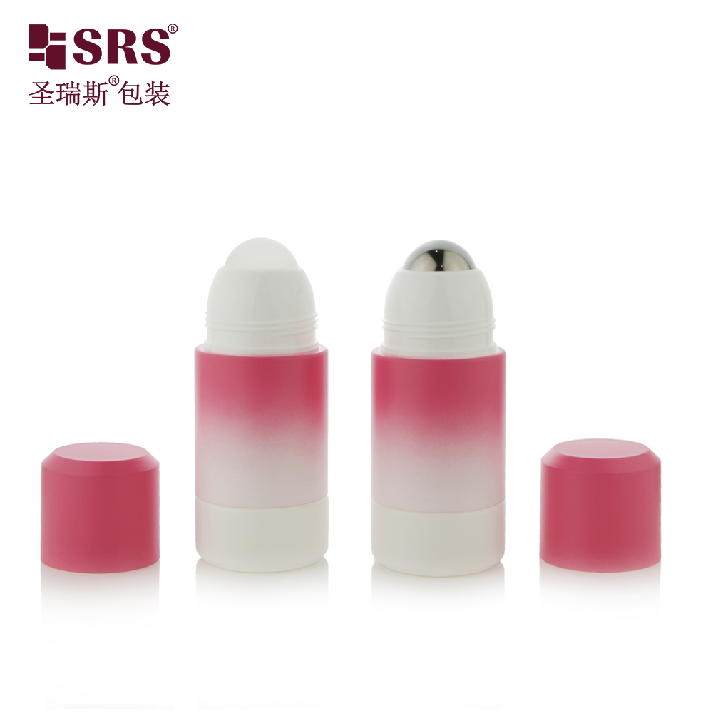 New Design PP PCR Replacement 50ml 75ml Plastic Deodorant Bottle Roll On Container With Stainless Ball