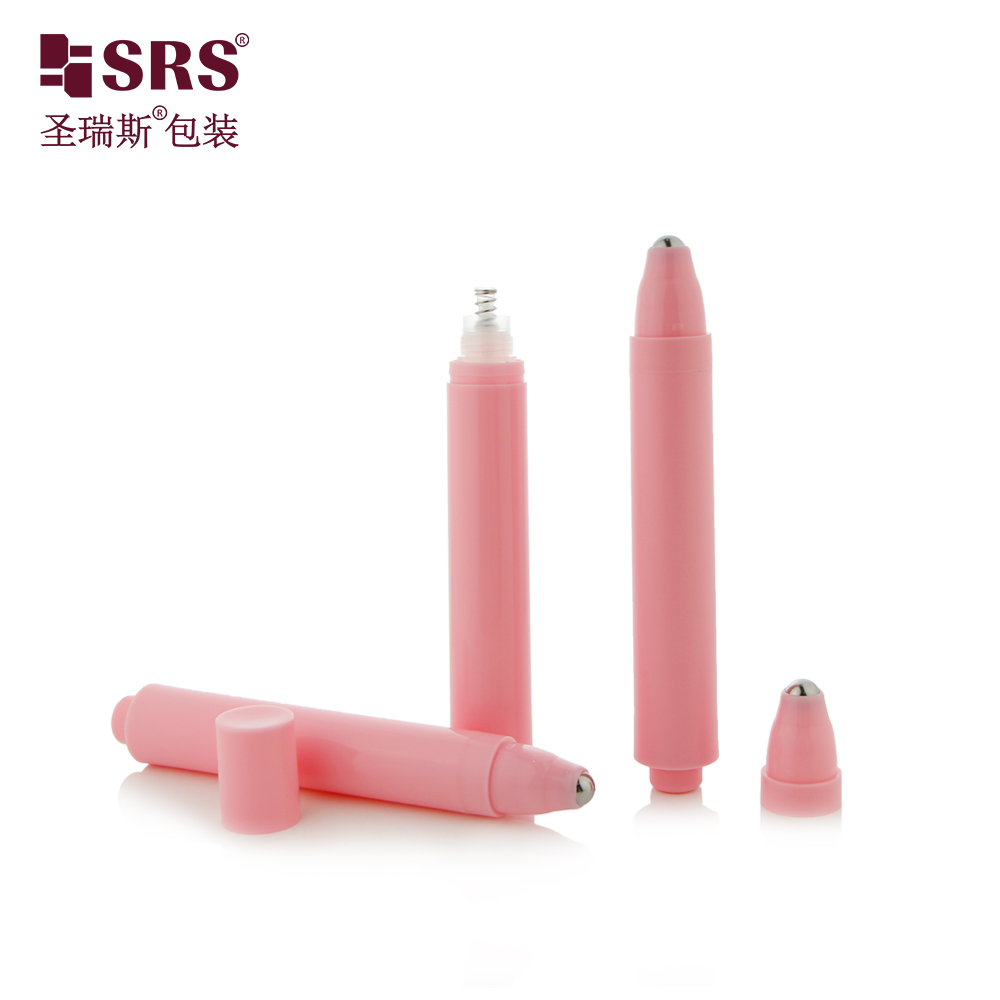 Luxury Airless Eye Cream Packaging 15ml Pink Roll On Bottle Airless Bottle For Skin Care Packaging 