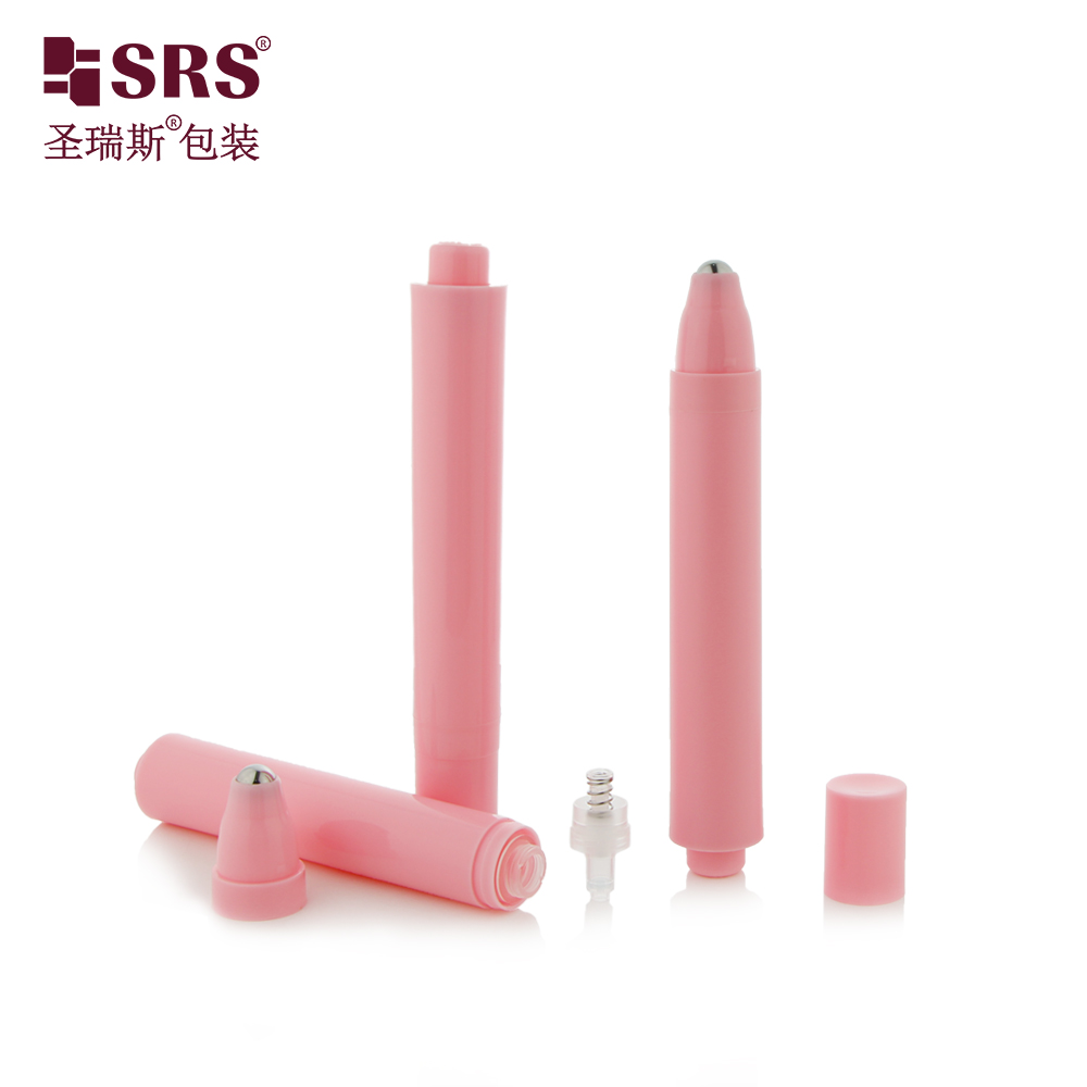 Luxury Airless Eye Cream Packaging 15ml Pink Roll On Bottle Airless Bottle For Skin Care Packaging 