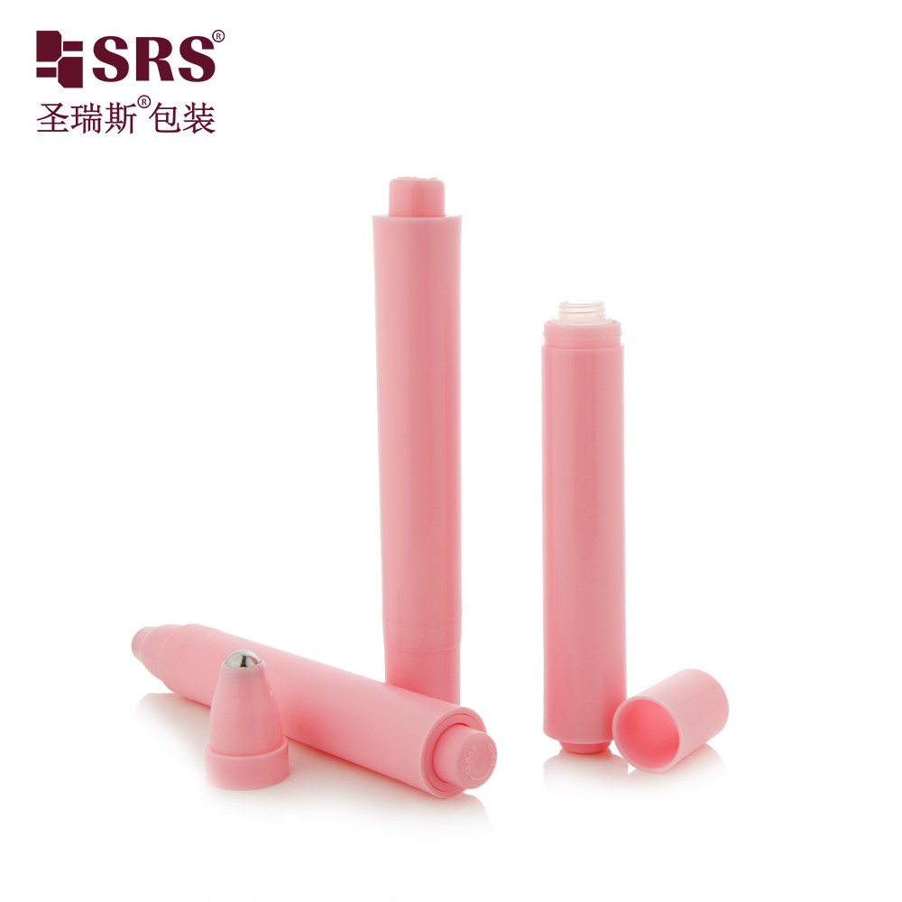 Luxury Airless Eye Cream Packaging 15ml Pink Roll On Bottle Airless Bottle For Skin Care Packaging 