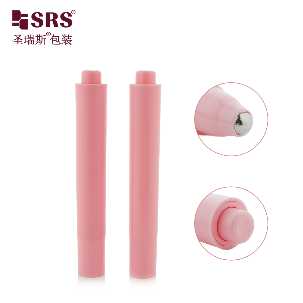 Luxury Airless Eye Cream Packaging 15ml Pink Roll On Bottle Airless Bottle For Skin Care Packaging 