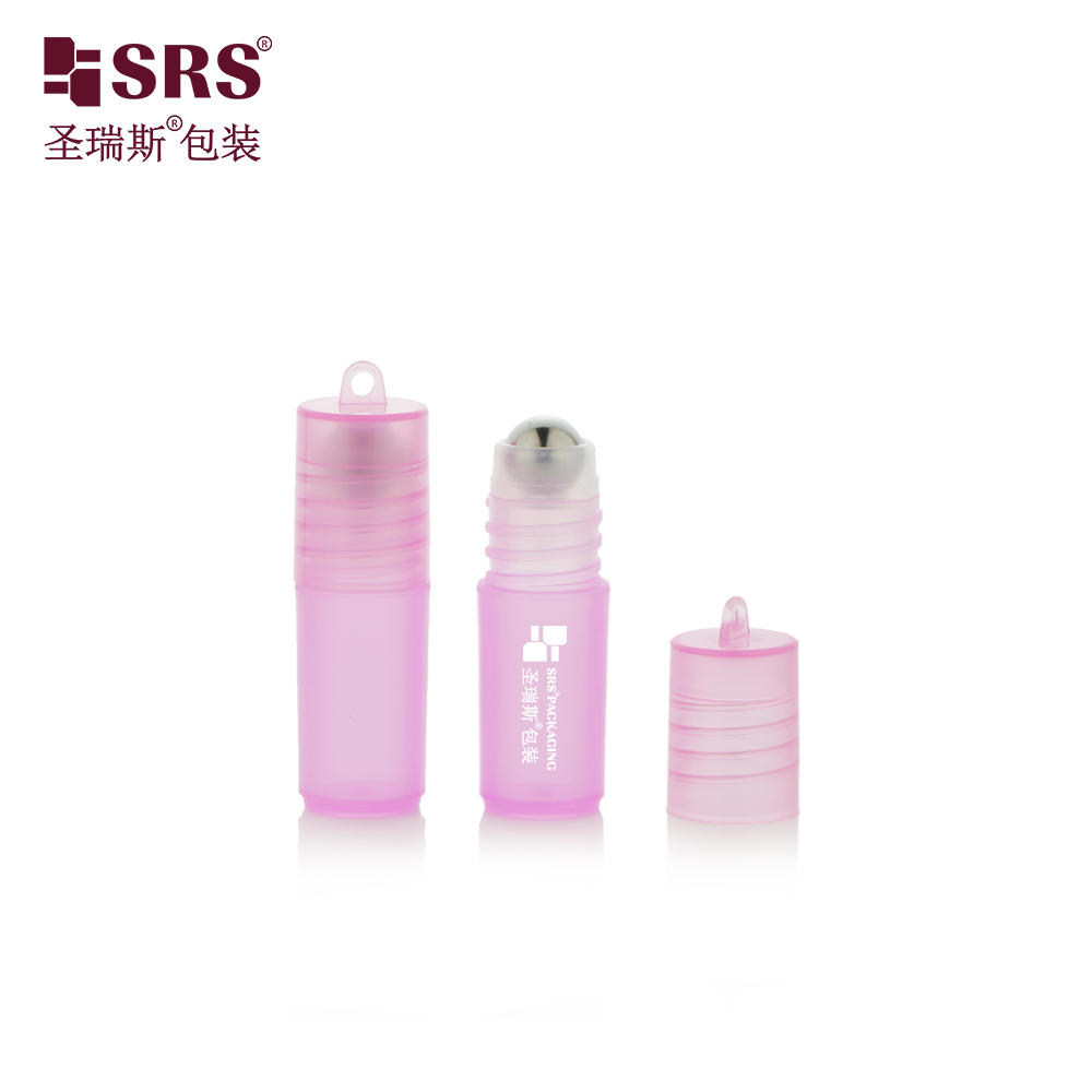 SRS 3ml Eye Serum Anti-acne Refreshing Toilet Water PP Plastic Roll On Bottle Cap With Hook