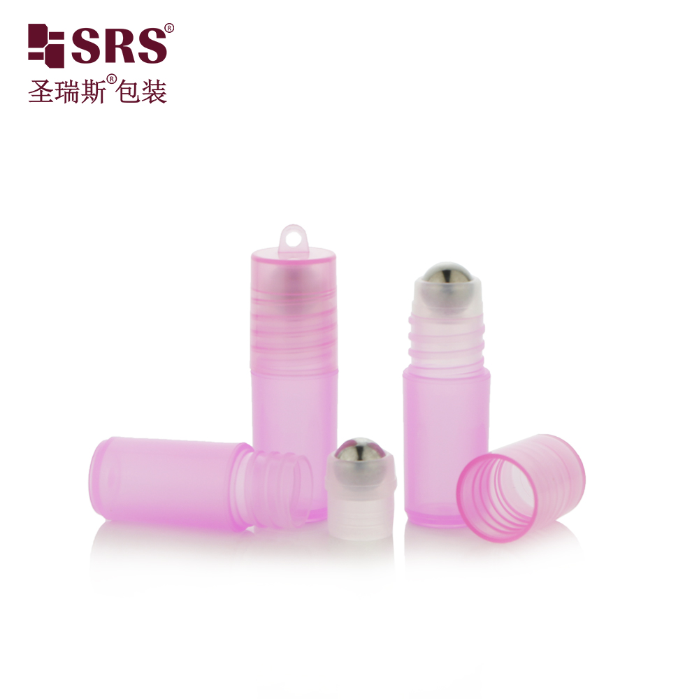 SRS 3ml Eye Serum Anti-acne Refreshing Toilet Water PP Plastic Roll On Bottle Cap With Hook