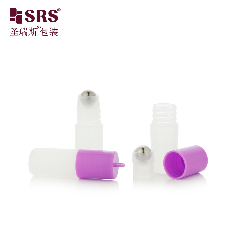 SRS 3ml Eye Serum Anti-acne Refreshing Toilet Water PP Plastic Roll On Bottle Cap With Hook