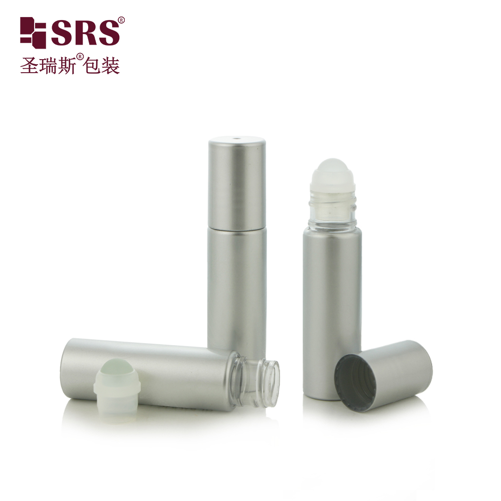 Empty Coating Custom Frost PET Plastic Packaging Bottle with Steel Metal Roller Ball