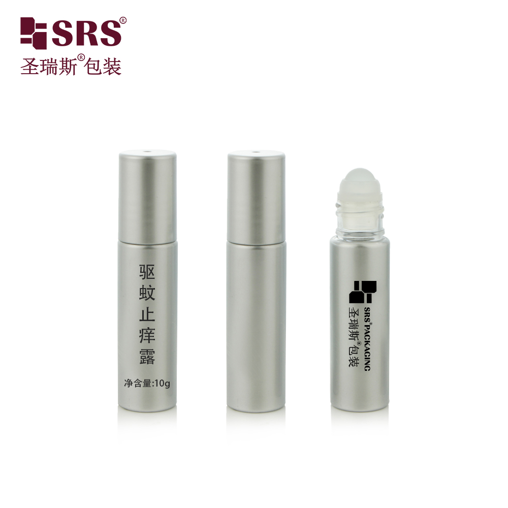 Empty Coating Custom Frost PET Plastic Packaging Bottle with Steel Metal Roller Ball