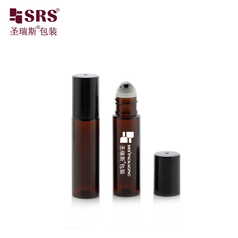 Empty Coating Custom Frost PET Plastic Packaging Bottle with Steel Metal Roller Ball