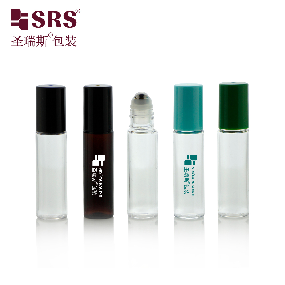 Empty Coating Custom Frost PET Plastic Packaging Bottle with Steel Metal Roller Ball