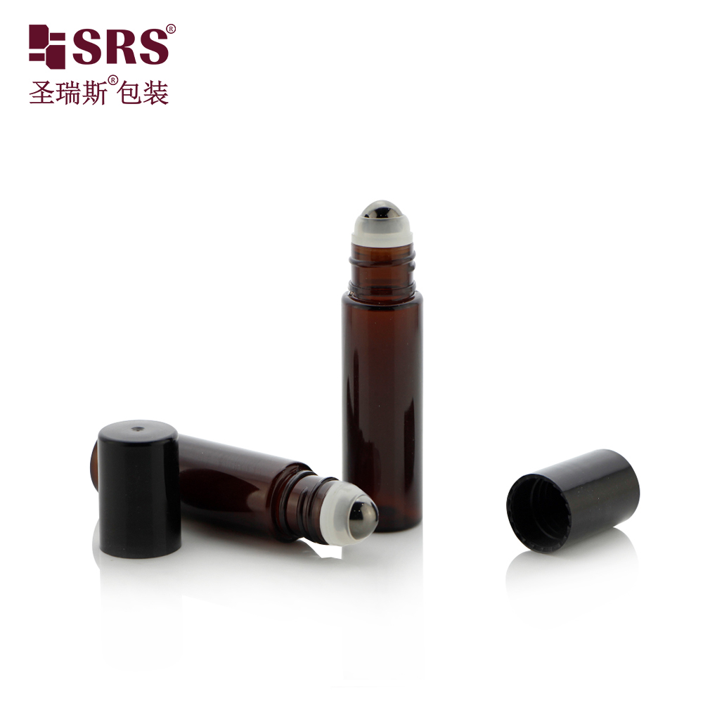 Empty Coating Custom Frost PET Plastic Packaging Bottle with Steel Metal Roller Ball