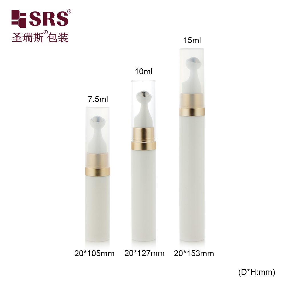 New Product Fashion 7.5ml 10ml 15ml Empty Matte Frosted Brown Plastic Airless Pump Bottle