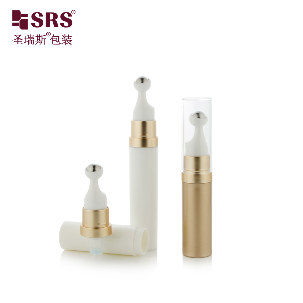 New Product Fashion 7.5ml 10ml 15ml Empty Matte Frosted Brown Plastic Airless Pump Bottle