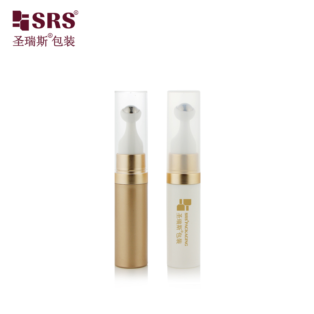 New Product Fashion 7.5ml 10ml 15ml Empty Matte Frosted Brown Plastic Airless Pump Bottle