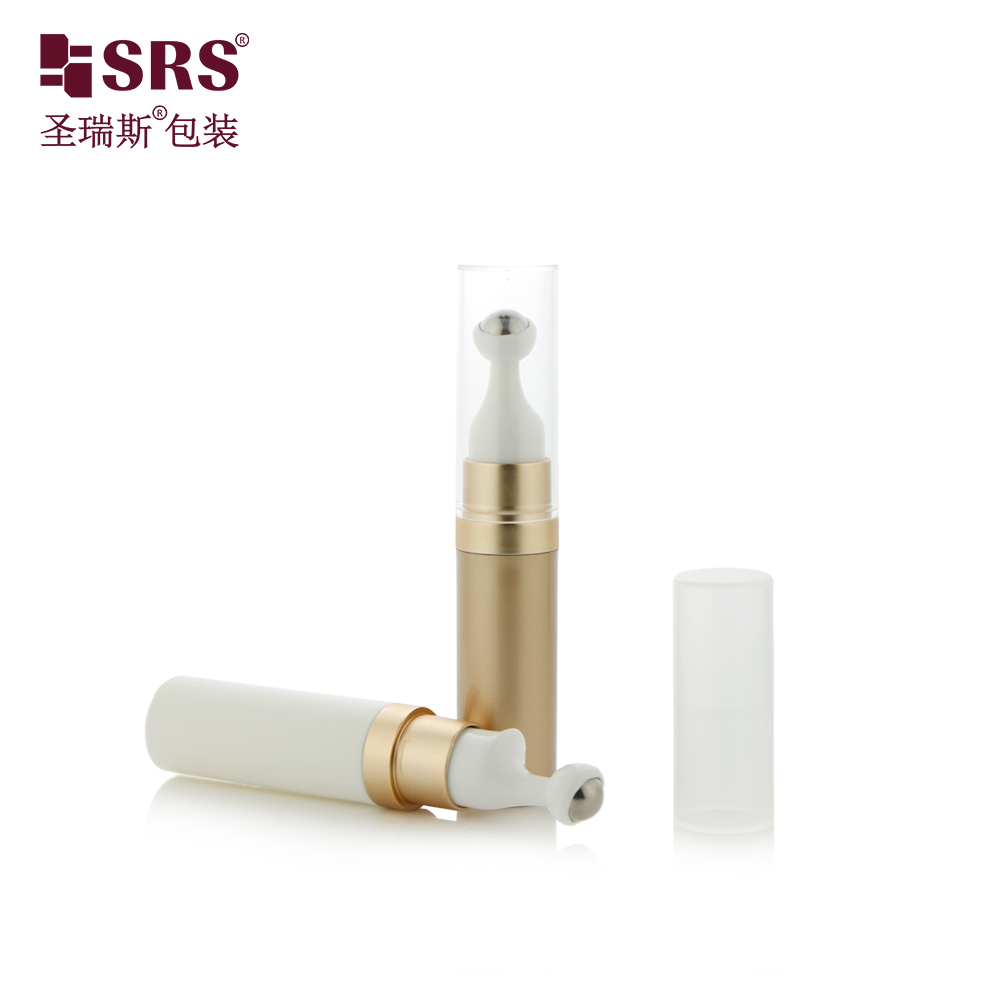 New Product Fashion 7.5ml 10ml 15ml Empty Matte Frosted Brown Plastic Airless Pump Bottle