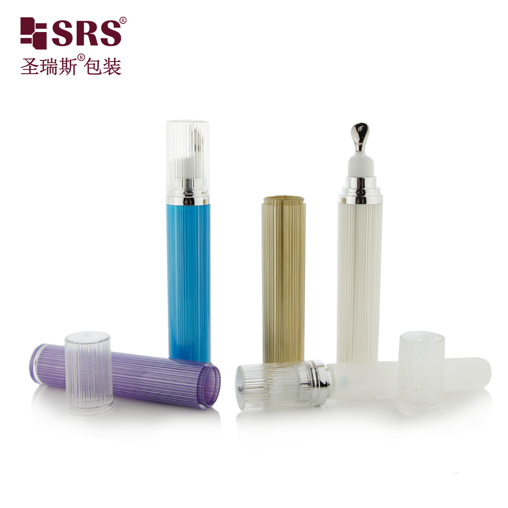 Empty Acrylic Double Wall 15ml 20ml Eye Cream Massage Roller Steel Ball Roll On Plastic Bottle