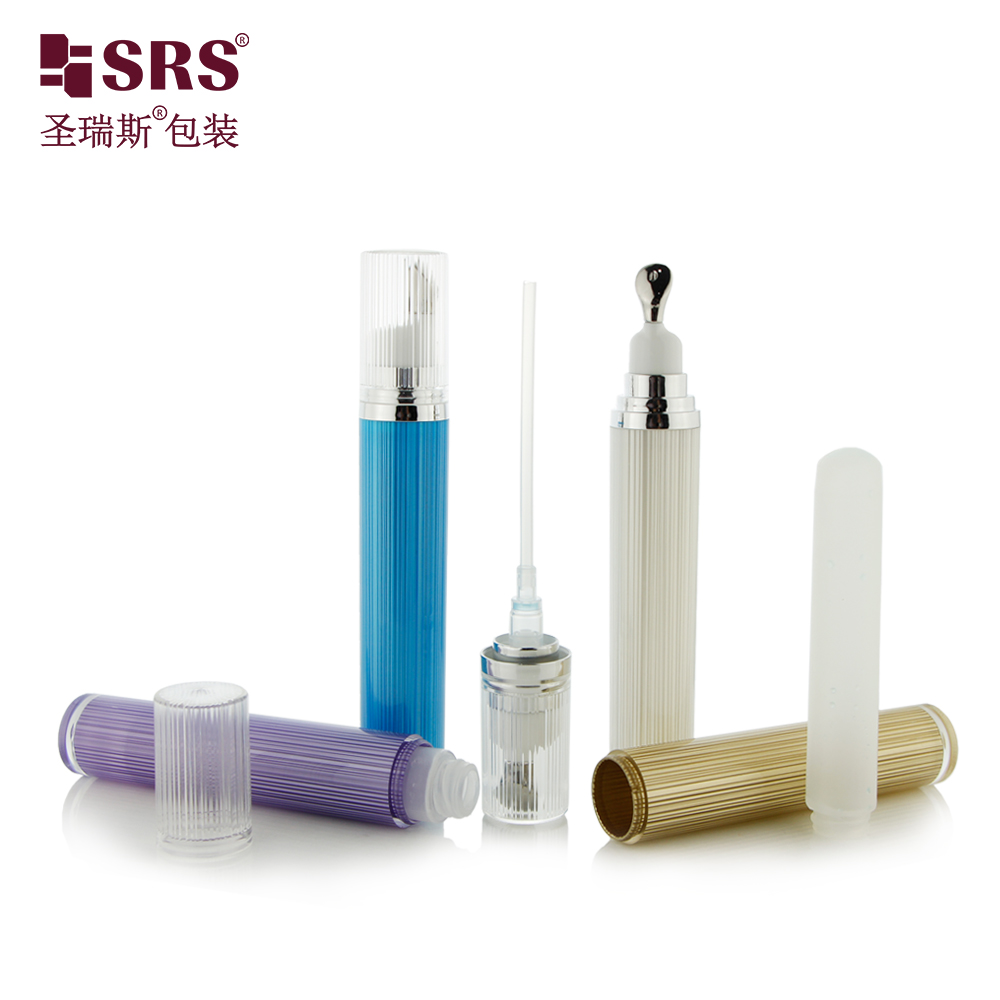 Empty Acrylic Double Wall 15ml 20ml Eye Cream Massage Roller Steel Ball Roll On Plastic Bottle