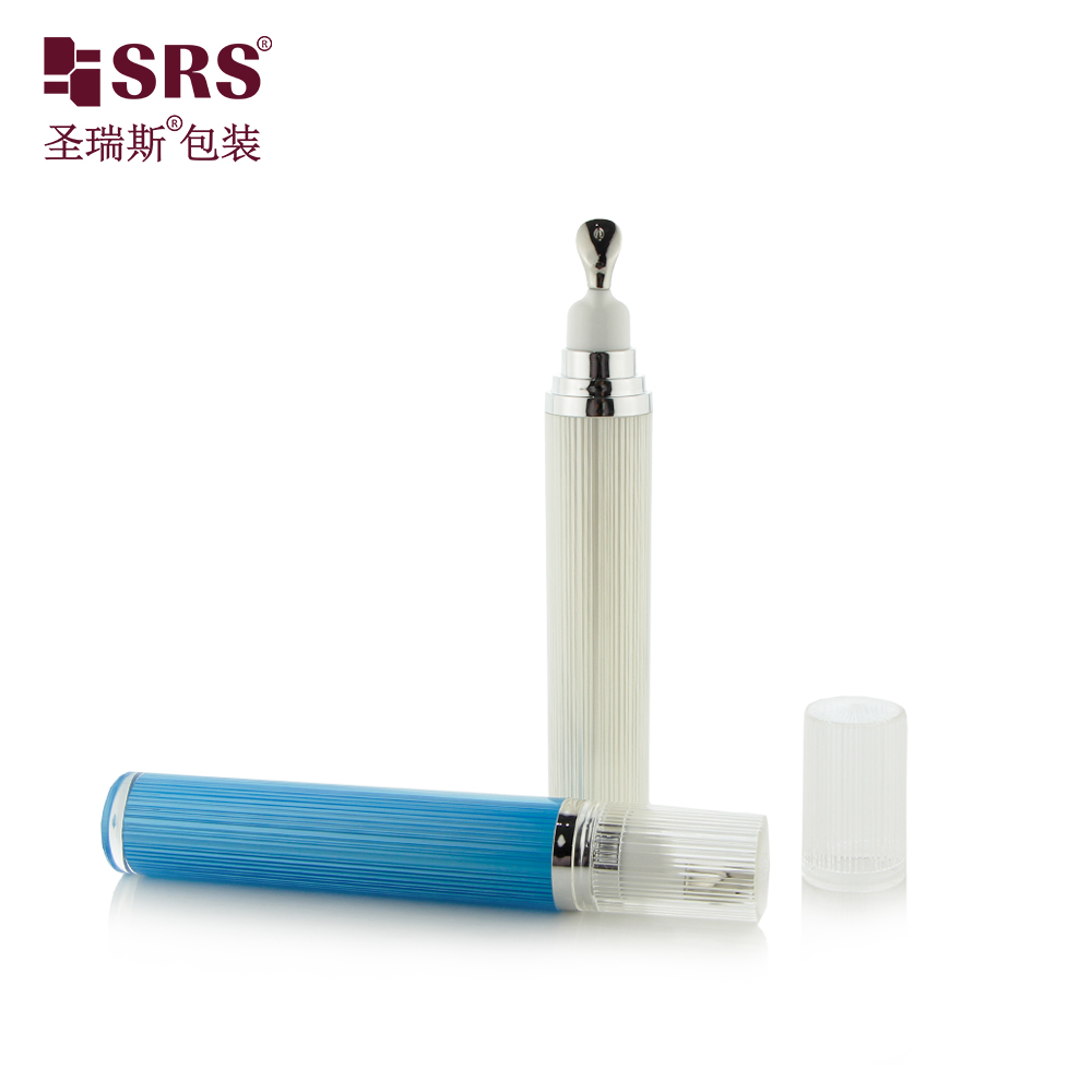 Empty Acrylic Double Wall 15ml 20ml Eye Cream Massage Roller Steel Ball Roll On Plastic Bottle