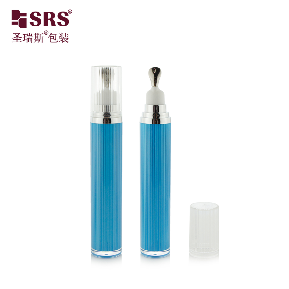 Empty Acrylic Double Wall 15ml 20ml Eye Cream Massage Roller Steel Ball Roll On Plastic Bottle