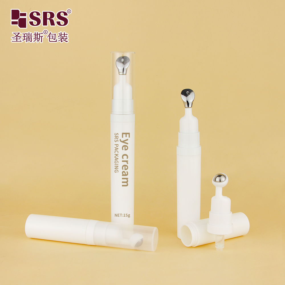 A0035-B-10ml Empty White PP Plastic Bottle With Silver Metal Tip Applicator 