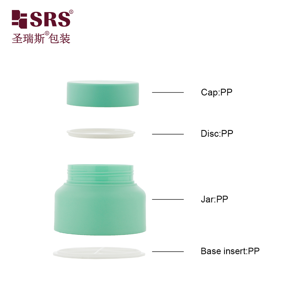 New product 80ml 100ml double wall PP plastic jar skin care empty container