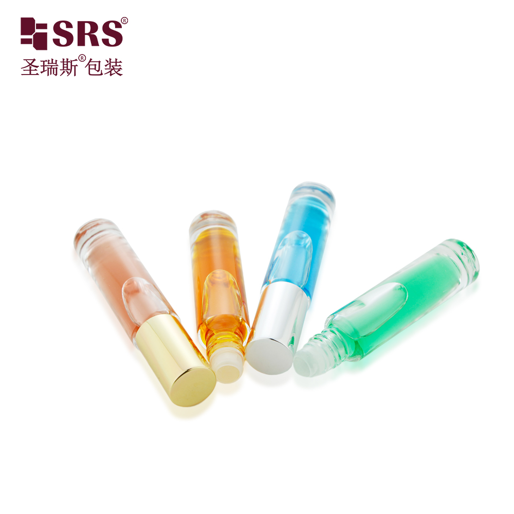 Thick wall high quality 5ml fragrance glass essential oil bottle custom color packaging