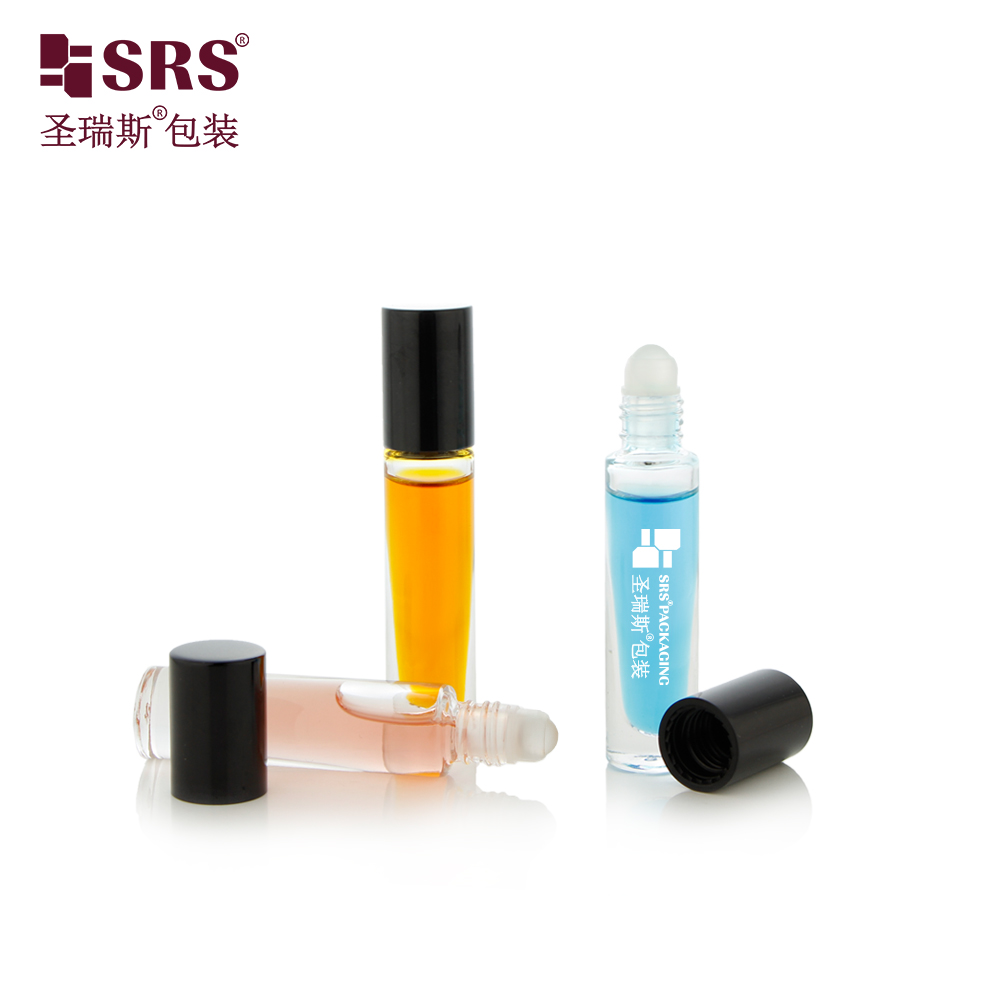 Thick wall high quality 5ml fragrance glass essential oil bottle custom color packaging