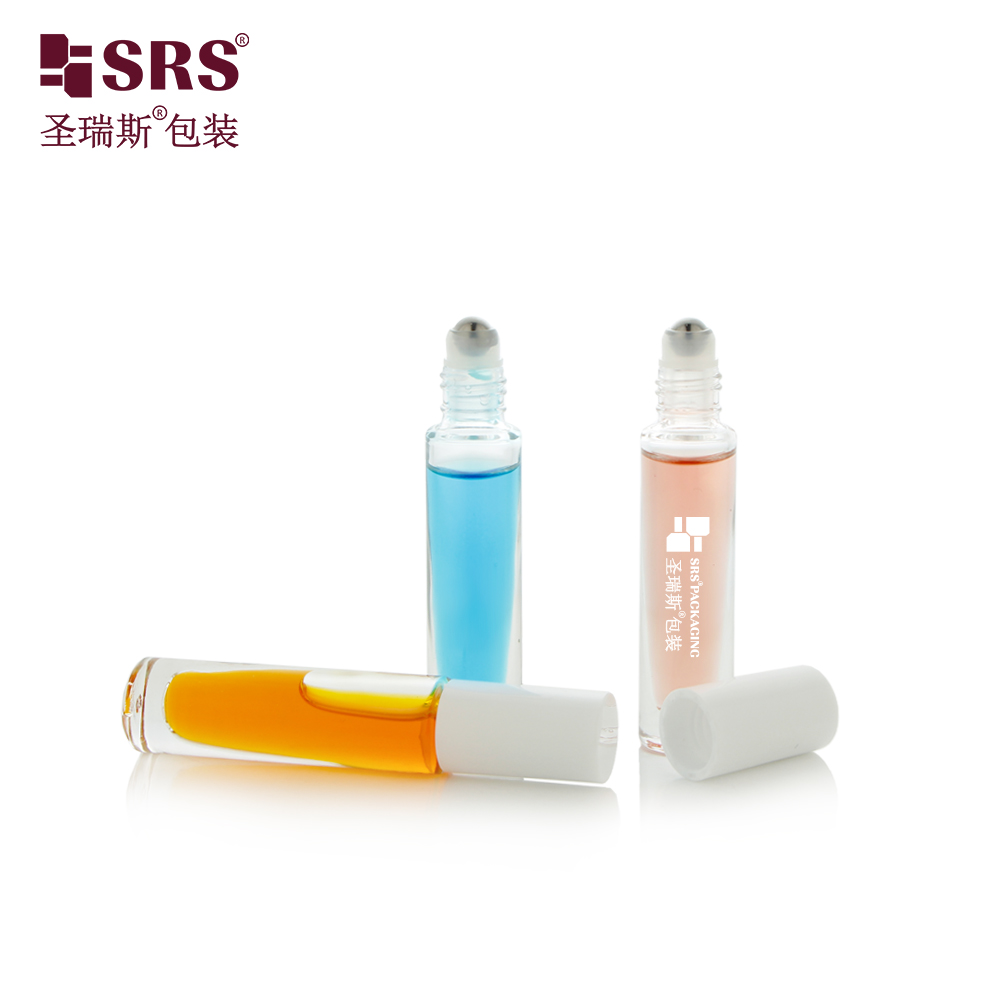 Thick wall high quality 5ml fragrance glass essential oil bottle custom color packaging