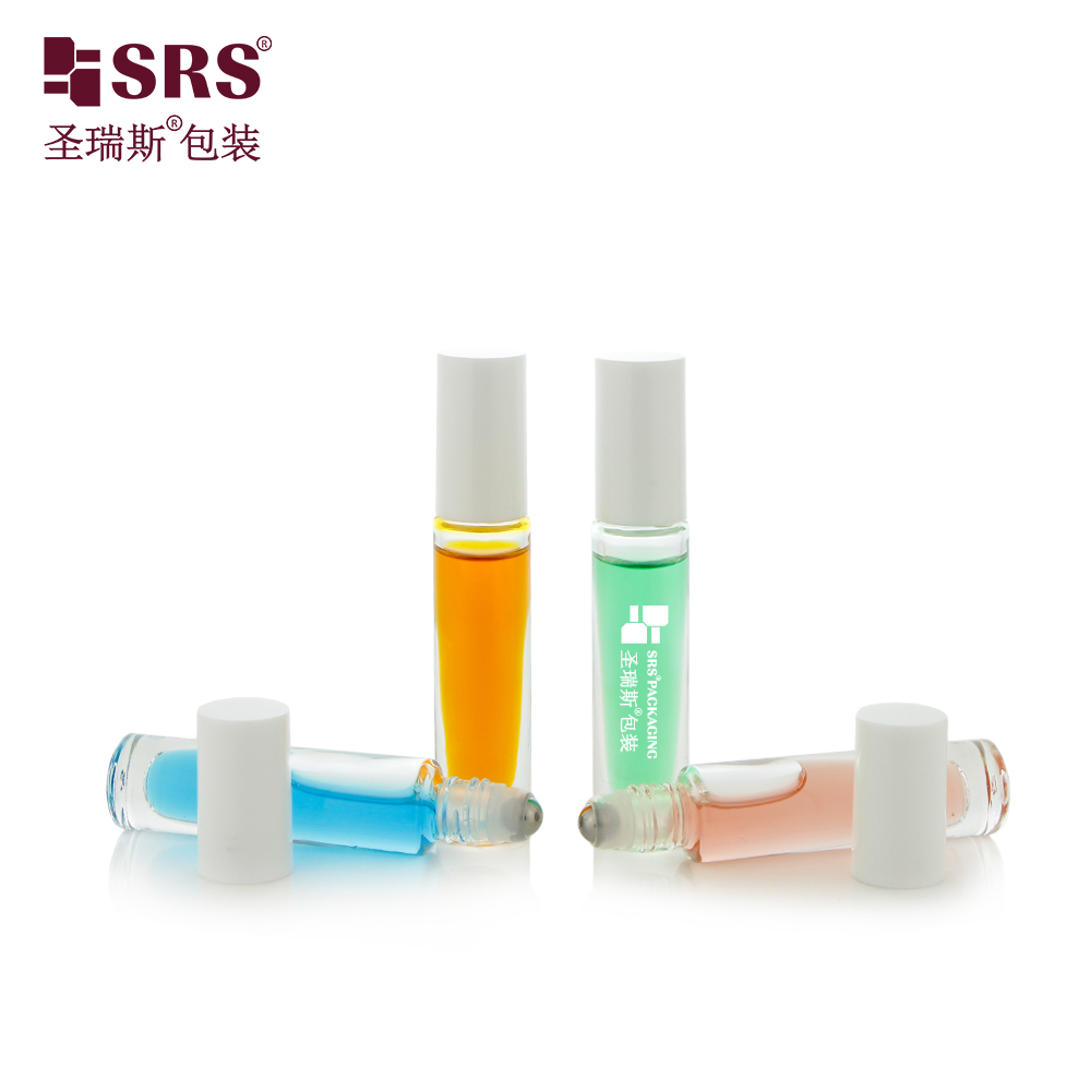 Thick wall high quality 5ml fragrance glass essential oil bottle custom color packaging