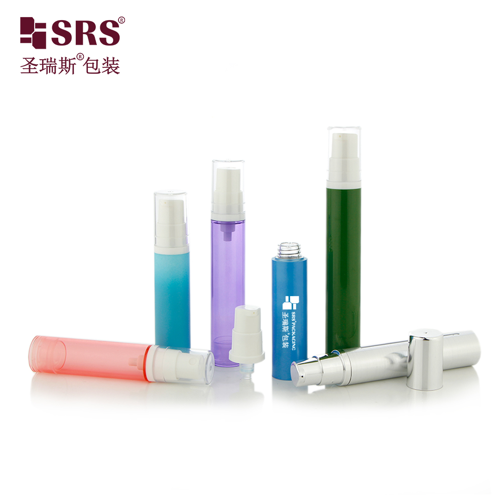 Cheap 5ml 10ml 12ml 15ml airless Serum bottle PP Plastic Empty cosmetic Packaging airless Cream bottle With Pump